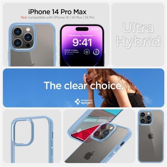 Slim Ultra Hybrid Designed for iPhone 14 Pro Max Case (2022) TPU-PC Back - Picture 2 of 7